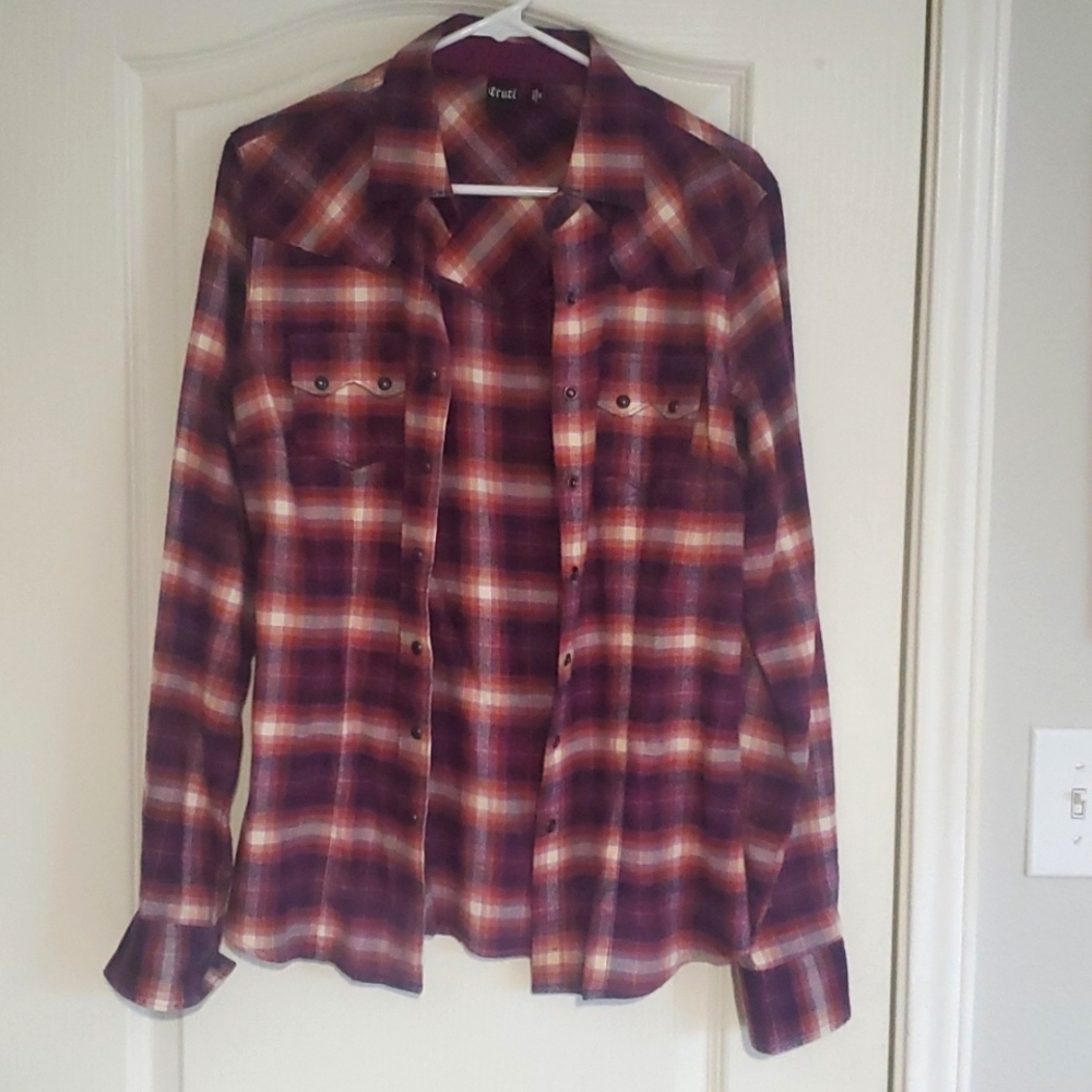Cruel Girl Button Down Long Sleeve Shirt